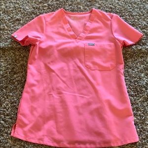 Neon pink scrubs FIGS-